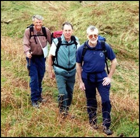 Barry Larry and Mick on Earthworks near Bredon